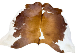 Brown And White Cowhide Rug (Size: 250 X 210 CM) CHR1924