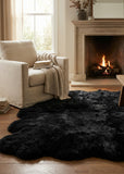 Extra large sheepskin rug NZ made from eight natural wool pelts