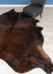 Dark Brindle Cowhide Rug (Size: 260 x 240 CM)