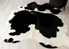 Black And White Cowhide Rug (Size: 250 x 220 CM)