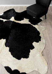 Black And White Cowhide Rug (Size: 250 x 220 CM)