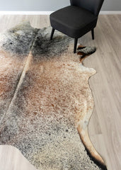 Salt Pepper Tri-Color Cowhide Rug (Size: 250 x 200 CM)