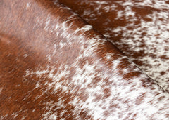 Salt Pepper Brown & White Cowhide Rug (Size: 230 x 200 CM)
