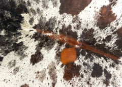Salt Pepper Tri-Color Cowhide Rug (Size: 240 x 200 CM)