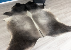 Grey Cowhide Rug (Size: 240 x 210 CM)