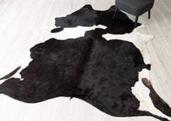 Black And White Cowhide Rug (Size: 250 x 220 CM)