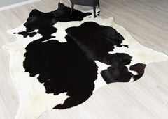 Black And White Cowhide Rug (Size: 240 x 220 CM)