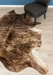 Dark Brindle Cowhide Rug (Size: 220 X 200 CM)