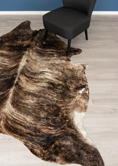 Dark Brindle Cowhide Rug (Size: 230 X 200 CM)