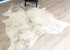 Grey Brindle Cowhide Rug (Size: 220 X 200 CM)