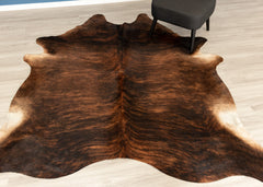 Dark Brindle Cowhide Rug (Size: 230 X 220 CM)