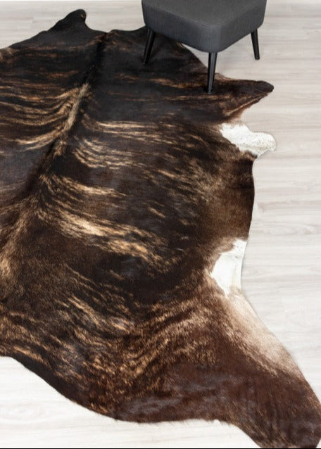Dark Brindle Cowhide Rug (Size: 260 X 240 CM) – Rug House NZ