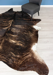 Dark Brindle Cowhide Rug (Size: 260 X 240 CM)