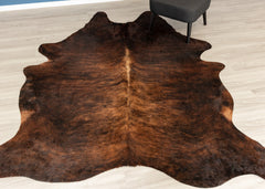 Dark Brindle Cowhide Rug (Size: 250 X 200 CM)