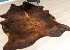 Dark Brindle Cowhide Rug (Size: 250 X 200 CM)