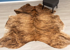 Medium Brindle Cowhide Rug (Size: 240 X 220 CM)