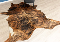 Dark Brindle Cowhide Rug (Size: 250 X 210 CM)