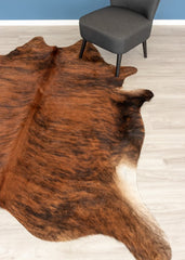 Dark Brindle Cowhide Rug (Size: 230 X 200 CM)