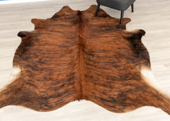 Dark Brindle Cowhide Rug (Size: 230 X 200 CM)