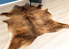 Medium Brindle Cowhide Rug (Size: 220 X 210 CM)