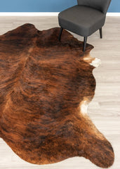 Dark Brindle Cowhide Rug (Size: 230 X 220 CM)