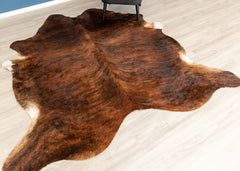 Dark Brindle Cowhide Rug (Size: 230 X 220 CM)