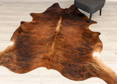 Dark Brindle Cowhide Rug (Size: 230 X 210 CM)