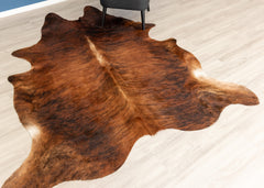 Dark Brindle Cowhide Rug (Size: 230 X 210 CM)