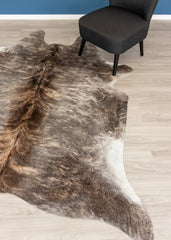 Grey Brindle Cowhide Rug (Size: 210 X 200 CM)