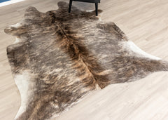 Grey Brindle Cowhide Rug (Size: 210 X 200 CM)