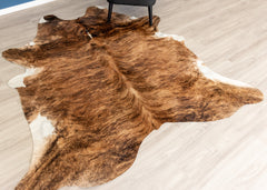 Medium Brindle Cowhide Rug (Size: 220 X 200 CM)