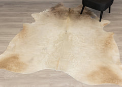 Champagne Cowhide Rug (Size: 240 X 210 CM)