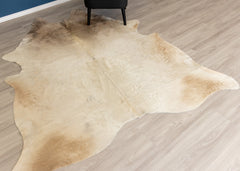 Champagne Cowhide Rug (Size: 240 X 210 CM)