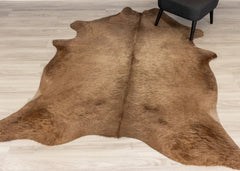 Chocolate Tan Cowhide Rug (Size:220 X 190 CM)