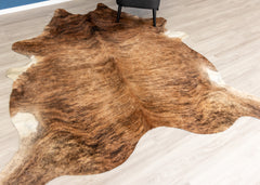 Medium Brindle Cowhide Rug (Size: 260 X 220 CM)