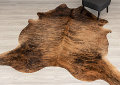 Dark Brindle Cowhide Rug (Size: 230 X 200 CM)