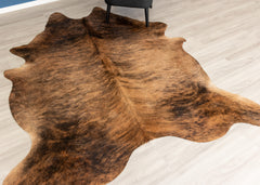 Dark Brindle Cowhide Rug (Size: 230 X 200 CM)