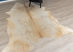 Champagne Cowhide Rug (Size: 230 X190 CM)