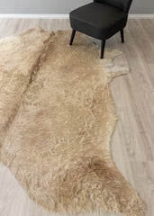 Champagne Cowhide Rug (Size: 240 X 220 CM)