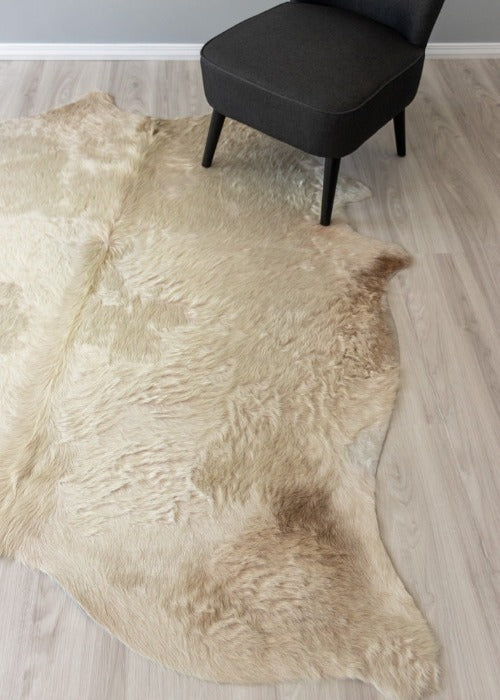Champagne Cowhide Rug (Size: 200 X 190 CM)