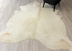 Champagne Cowhide Rug (Size: 230 X 210 CM)