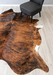 Dark Brindle Cowhide Rug (Size: 230 X 200 CM)