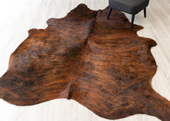 Dark Brindle Cowhide Rug (Size: 250 X 210 CM)