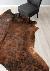 Dark Brindle Cowhide Rug (Size: 230 X 210 CM)