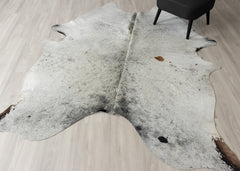 Salt Pepper Black & White Cowhide Rug (Size: 250 X 190 CM)