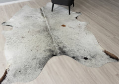 Salt Pepper Black & White Cowhide Rug (Size: 250 X 190 CM)