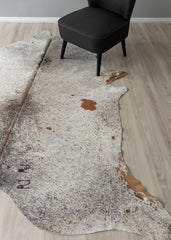 Salt Pepper Tri-Color Cowhide Rug (Size: 240 X 220 CM)