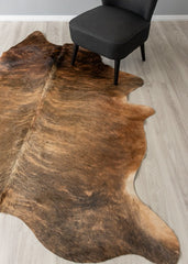 Dark Brindle Cowhide Rug (Size: 220 X 190 CM)