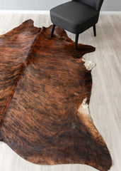 Dark Brindle Cowhide Rug (Size: 230 X 200 CM)