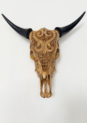 Authentic Cow Hand Carved Skull